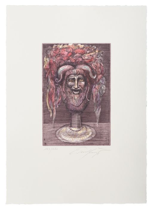 Ohne Titel, 1972

Farbradierung, 27,5 x 18,5 cm (Blattgröße 53,5 x 38 cm), gerahmt
123/260, signiert und nummeriert, aus Privatsammlung

Ausrufpreis: 250,-